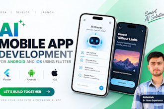 develop an ai mobile app for android and ios using flutter