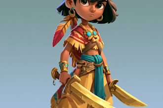 do 2d game character illustration