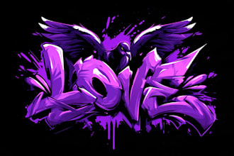 make graffiti text art for your logo, word or business