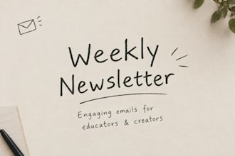 write a weekly email newsletter for your small business