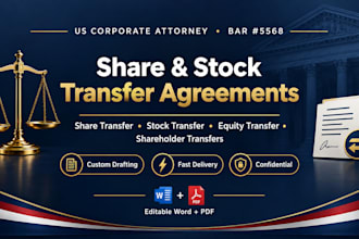 draft a legally binding share transfer agreement