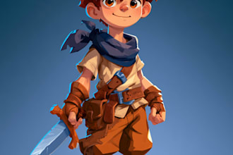 draw 2d game character illustration