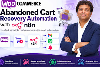 build a woocommerce abandoned cart recovery automation with n8n