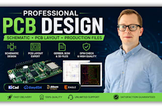 design professional pcb layout, schematic and pcb design in kicad and easyeda
