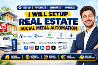 do rei reply podio gohighlevel investorfuse real estate social media automation