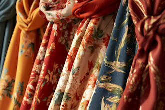 design custom scarf hijab bandana and textile print patterns
