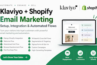 setup klaviyo and shopify integration and setup email flows