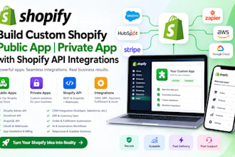 build custom shopify public app private app with expert shopify api integrations