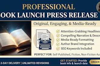 write, distribute book press release, press release distribution, book launch pr