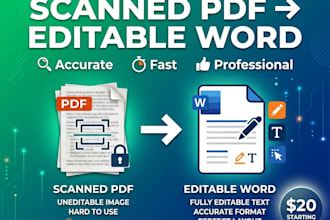 convert scanned documents, pdfs, or images into editable word files