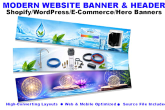 design modern website banners and logo