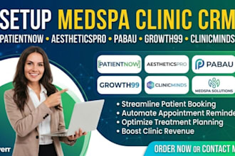 setup medspa clinic crm patientnow aestheticspro pabau growth99 clinicminds