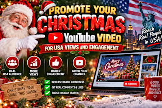promote your christmas youtube video for USA views and engagement