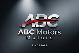 design modern 3d logo and metallic visual branding