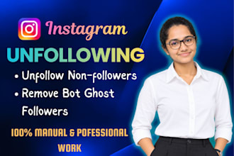 manually unfollow instagram followings and remove bot, ghost followers