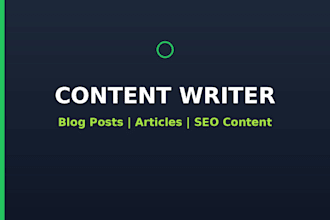 write SEO friendly blog posts and articles