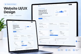 design a modern saas website UI UX in figma