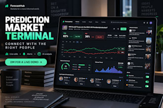 develop prediction market website polymarket kalshi clone web3 dapp dashboard