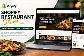 build shopify restaurant store with online ordering menu reservation system