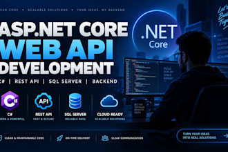develop asp net core web API and backend solutions