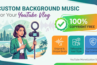 produce custom copyright free background music for your youtube vlog