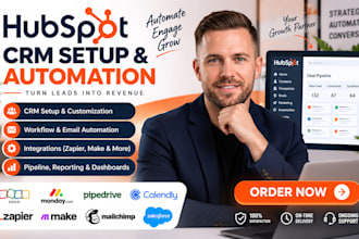 setup hubspot CRM and hubspot automation to automate sales and lead follow up
