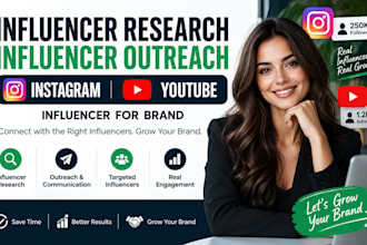 influencer research influencer outreach instagram youtube for brand