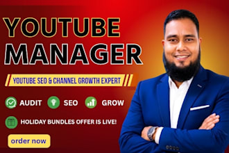 be your youtube channel manager and grow your channel