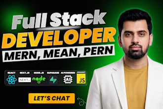 be full stack developer using mern, mean, pern for web application