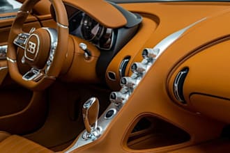 realistic vehicle interior, car cabin, control dashboard, upholstery, car seats