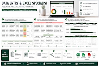 do accounts payable, invoice processing and excel data entry
