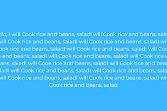 cook rice and beans, salad