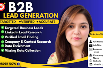 do b2b lead enrichment with verified  email and linkedin research