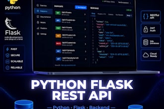 build a python flask rest API and backend