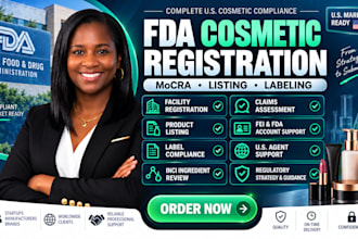 do fda cosmetic registration mocra complaince and product listing