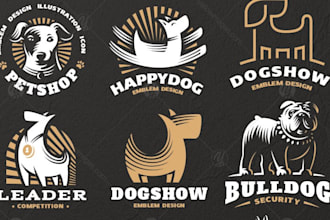 design pet shop, cat, dog custom logo for your website, business