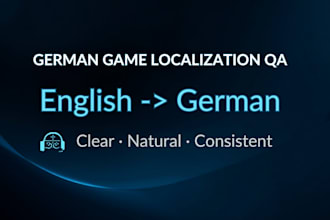 proofread and QA your german game localization