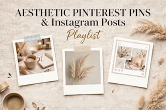 design aesthetic pinterest pins and instagram posts