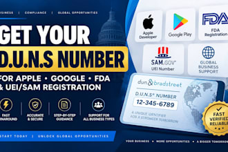 get your d u n s number for apple google fda and sam