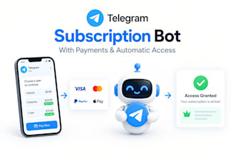 build a custom telegram subscription bot with payments and automatic access