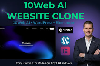 clone convert o redesign any website using 10web ai wodpess and elementor