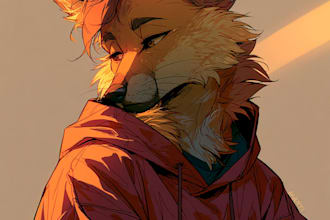 draw furry character, fursona, furry art and character design for you