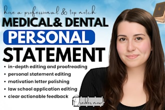 edit and proofread your medical dental school personal statement and scholarship