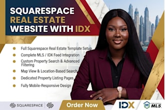 build squarespace real estate website with idx mls property listing