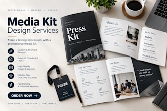 design social media kit influencer press media kit clickable PDF canva press kit