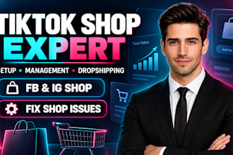 setup tik tok shop, tiktok shop manager, fix tiktok dropshipping, fb and ig shop