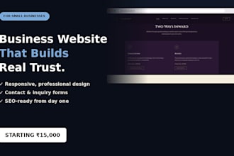 design a professional business website that builds trust