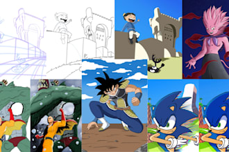 draw 2d illustrations and fanart
