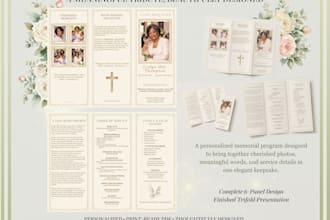 design a custom funeral or memorial trifold program