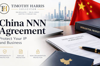 draft a legal china nnn agreement china supplier contract manufacturing contract